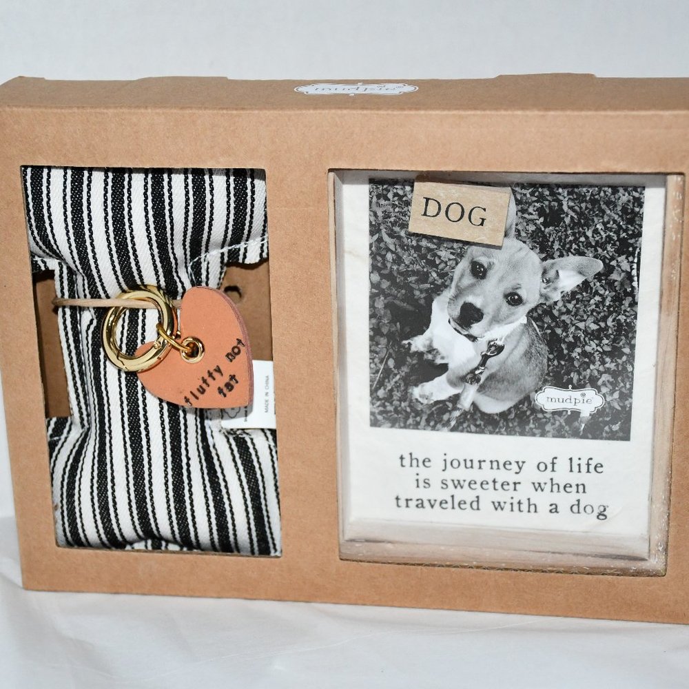 Mud Pie Muddy Paws Dog Frame Gift Set  #748100GFT NWT
